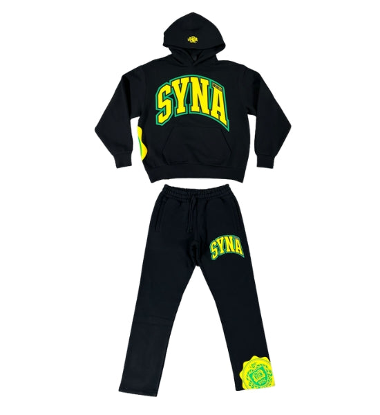 COLLEGE BLACK TRACKSUIT