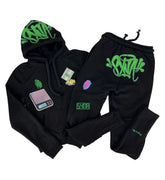 Synaworld Sweatpants Black Green Logo
