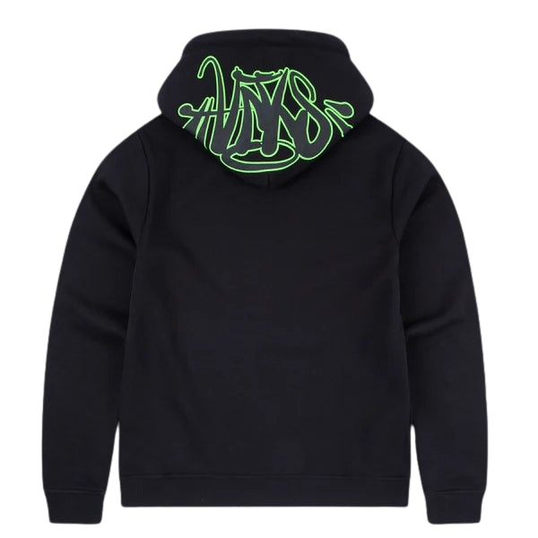 SYNA OG BLACK HOODIE NEON GREEN