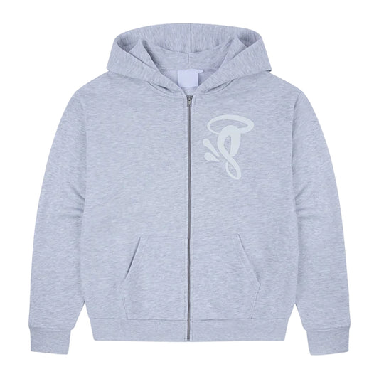 SYNA VOID ZIP HOODIE MARL GREY