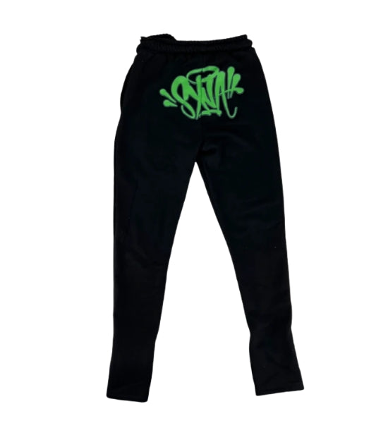 Synaworld Sweatpants Black Green Logo