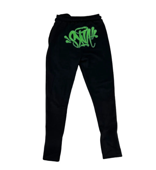Synaworld Sweatpants Black Green Logo